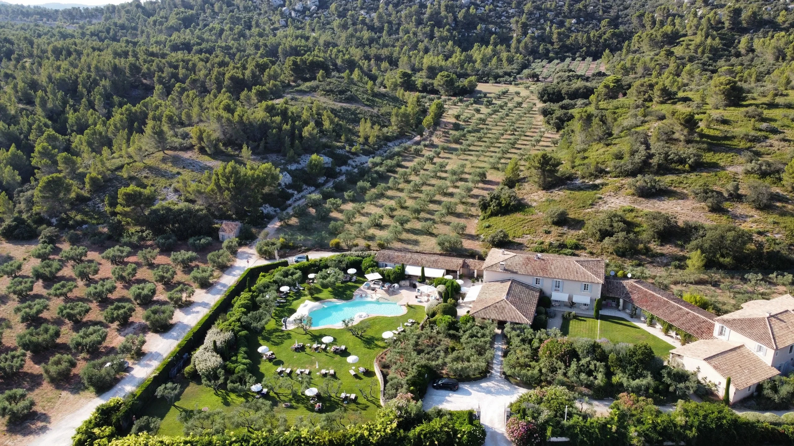 mas de loulivie acces plan de l hotel - hotel de charme baux de provence - Mas de l'Oulivié