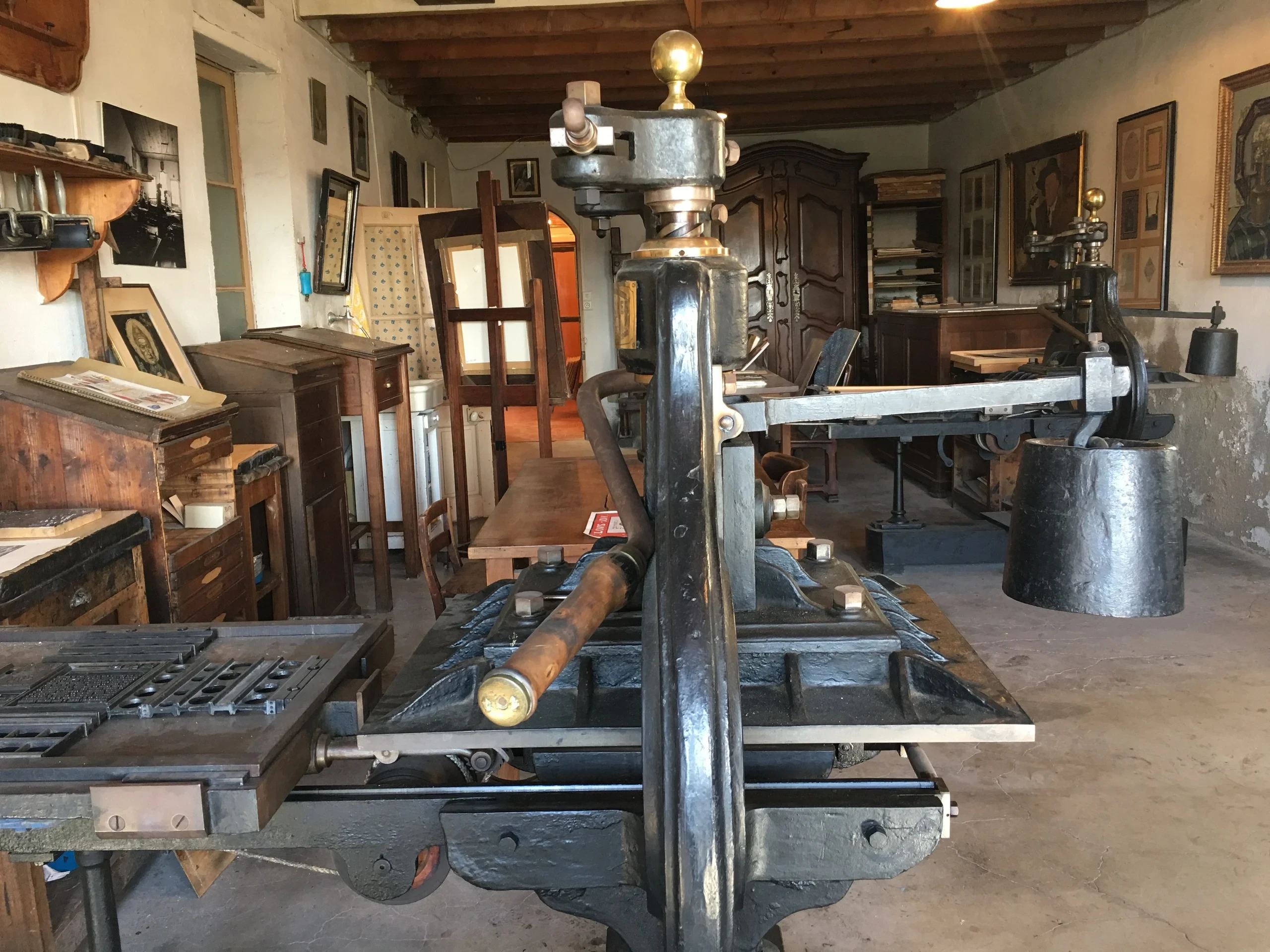 Atelier typographie ancienne - hotel de charme alpilles - Mas de l'Oulivié